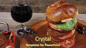  Presentation with wine green - Slides having wood plate with red wine background and a tawny brown colored foreground