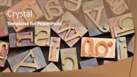  Presentation with color blocks - Amazing theme having wood printing blocks stained by color ink placed randomly on a grunge metal tray backdrop and a coral colored foreground