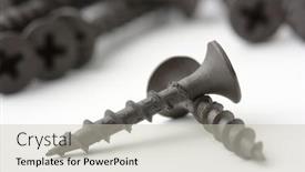  Presentation with wood - Colorful PPT layouts enhanced with wood-screws-on-white-surface backdrop and a light gray colored foreground