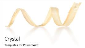  Presentation with wood - PPT theme featuring wood shavings isolated on white background and a white colored foreground