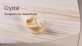  Presentation with wood - Cool new presentation theme with wood shavings on wooden background backdrop and a  colored foreground