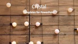  Presentation with industrial wood - PPT theme with grunge industrial interior with edison background and a coral colored foreground