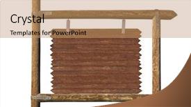  Presentation with western - Presentation theme consisting of wood sign - blank western style highway message background and a coral colored foreground