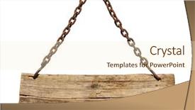  Presentation with chain - PPT layouts having wood sign from a chain background and a cream colored foreground