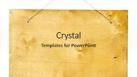  Presentation with blue aged wood sign - Theme enhanced with wood sign isolated on white background and a yellow colored foreground