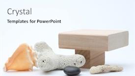  Presentation with wood gray - Slide set with wood-stack-cube-platform-podium background and a cool aqua colored foreground