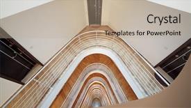  Presentation with high standards - Audience pleasing slide deck consisting of wood stairs - floors that go down high backdrop and a mint green colored foreground