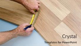  Presentation with home improvement - PPT layouts enhanced with wood stairs - home improvement floor installation background and a lemonade colored foreground