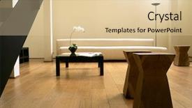  Presentation with oriental ornamental - Slide deck enhanced with wood stairs - sunny living room in oriental background and a  colored foreground