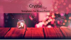 Presentation with christmas tree - Presentation theme enhanced with wood surface and christmas tree background and a coral colored foreground