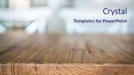  Presentation with restaurant - Amazing PPT layouts having wood table at restaurant backdrop and a sky blue colored foreground