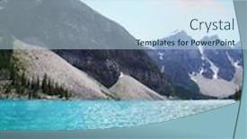 Presentation with wood - Colorful PPT theme enhanced with wood-table-with-lake-moraine backdrop and a sky blue colored foreground