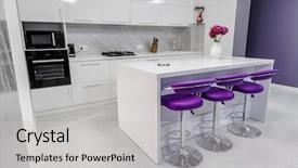  Presentation with kitchen design - Beautiful slide set featuring wood tech - modern white kitchen interior backdrop and a light gray colored foreground