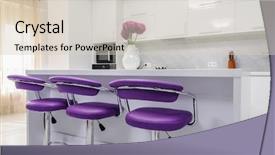  Presentation with kitchen design - Presentation design consisting of wood tech - modern white kitchen interior background and a lemonade colored foreground