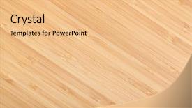  Presentation with wood board - Slide deck having wood texture cutting board background background and a coral colored foreground