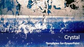  Presentation with wood texture - Slide deck with old worn wood texture wut flaking blue paint and scratched background and a ocean colored foreground