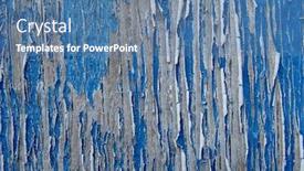  Presentation with cracked - PPT theme featuring wood-textured-background-old-blue background and a teal colored foreground