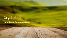  Presentation with tuscany - Colorful presentation design enhanced with wood textured backgrounds on the tuscany landscape backdrop and a tawny brown colored foreground