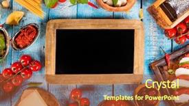  Presentation with italian food - Beautiful theme featuring wood top view free backdrop and a red colored foreground