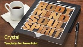  Presentation with body soul spirit - Presentation theme consisting of male mandarin duck standing near background and a coral colored foreground