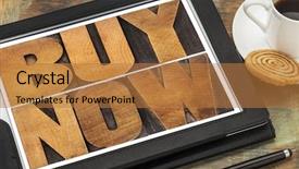  Presentation with cashback online shopping - Slide set having wood type on a digital background and a gold colored foreground