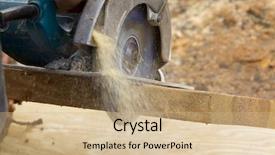  Presentation with wood and sparkle - Colorful PPT layouts enhanced with wood using a circular saw backdrop and a coral colored foreground