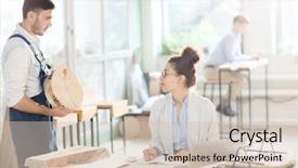  Presentation with engineering desk of civil engineer - Beautiful presentation featuring wood while discussing its characteristics backdrop and a  colored foreground