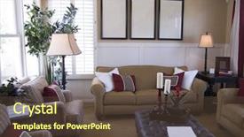  Presentation with home design - Audience pleasing PPT theme consisting of wood window shutters - interior design in modern upscale backdrop and a tawny brown colored foreground