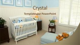  Presentation with nursery - Cool new presentation design with wood window shutters - interior of a nursery backdrop and a lemonade colored foreground