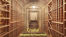  Presentation with handcraft luxury - Presentation theme having wood wine cellar in luxury background and a  colored foreground