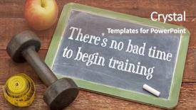  Presentation with bad apple - Presentation theme having wood with a dumbbell apple background and a tawny brown colored foreground