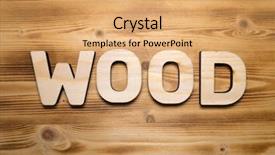  Presentation with building blocks - Slide deck having wood word made with building background and a coral colored foreground