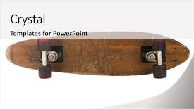  Presentation with wooden - Slides with wooden 70's skate board background and a white colored foreground