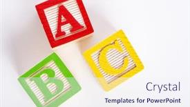  Presentation with abc - Slides enhanced with wooden-abc-blocks-on-white background and a sky blue colored foreground