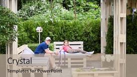  Presentation with pallet - Beautiful slide deck featuring wooden alcove made of pallet backdrop and a mint green colored foreground