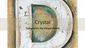  Presentation with letter - PPT layouts featuring wooden alphabet block letter d background and a coral colored foreground