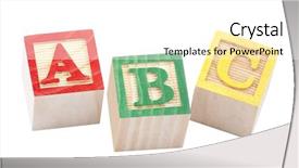  Presentation with clipping - PPT layouts enhanced with wooden alphabet blocks with clipping background and a white colored foreground
