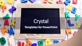  Presentation with alphabet border - Beautiful PPT theme featuring wooden alphabet blocks backdrop and a wine colored foreground