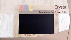  Presentation with border education - Cool new PPT theme with wooden alphabet blocks backdrop and a lemonade colored foreground