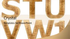  Presentation with alphabet - PPT layouts with wooden alphabet letters and number background and a lemonade colored foreground