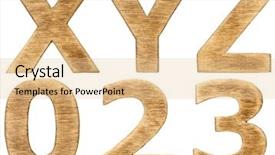  Presentation with alphabet - Audience pleasing PPT layouts consisting of wooden alphabet letters and numbers backdrop and a  colored foreground