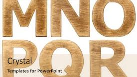  Presentation with wooden english letters alphabet - Slide deck featuring handmade biege paper box craft and scrapbook background and a cream colored foreground