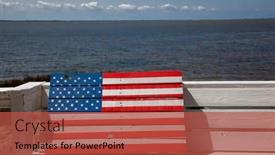  Presentation with north carolina - PPT theme having wooden-american-flag-sits background and a red colored foreground