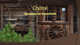  Presentation with switzerland - Slide set featuring wooden-architecture-in-zermatt-switzerland background and a wine colored foreground