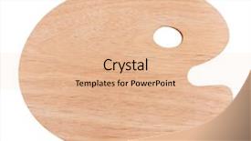  Presentation with art - Slide deck consisting of wooden art palette isolated background and a coral colored foreground