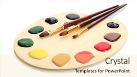  Presentation with paint art - Slide deck featuring 3d explosion background background and a coral colored foreground