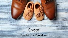  Presentation with father - Colorful slide deck enhanced with wooden background father's day backdrop and a light blue colored foreground