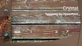  Presentation with iron - Amazing theme having wooden background from old plank boards with iron fastening horizontal arrangement in a row backdrop and a violet colored foreground