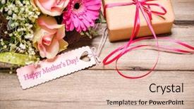  Presentation with mothers - PPT layouts enhanced with wooden background happy mothers day background and a lemonade colored foreground
