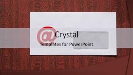  Presentation with mail - Amazing slide set having wooden background table internet correspondence backdrop and a light gray colored foreground